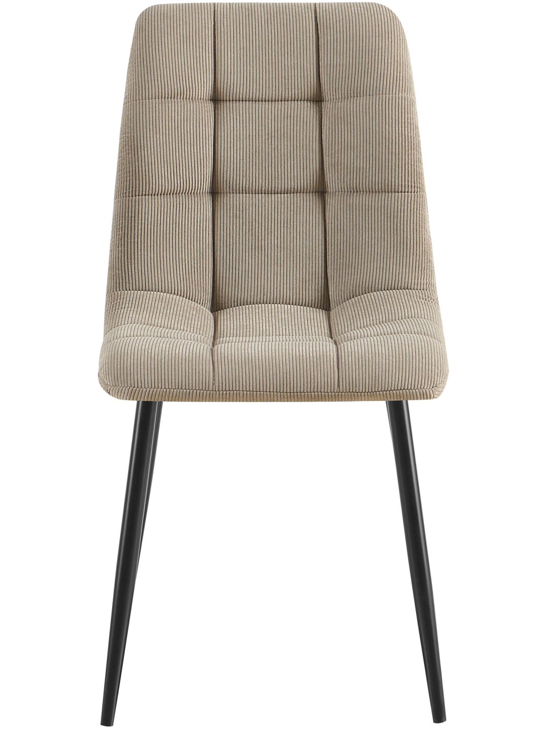 Conjunto de 2 cadeiras de jantar Antibes Cord, taupe