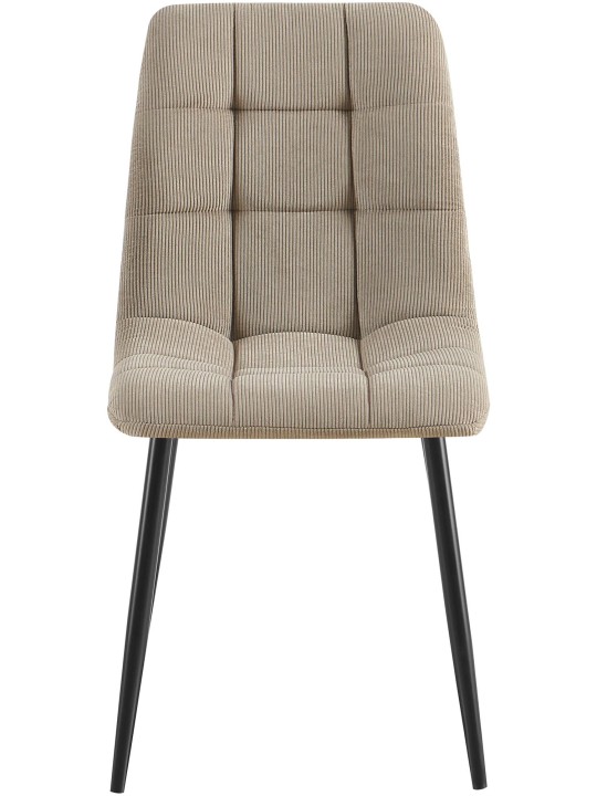 Conjunto de 2 cadeiras de jantar Antibes Cord, taupe