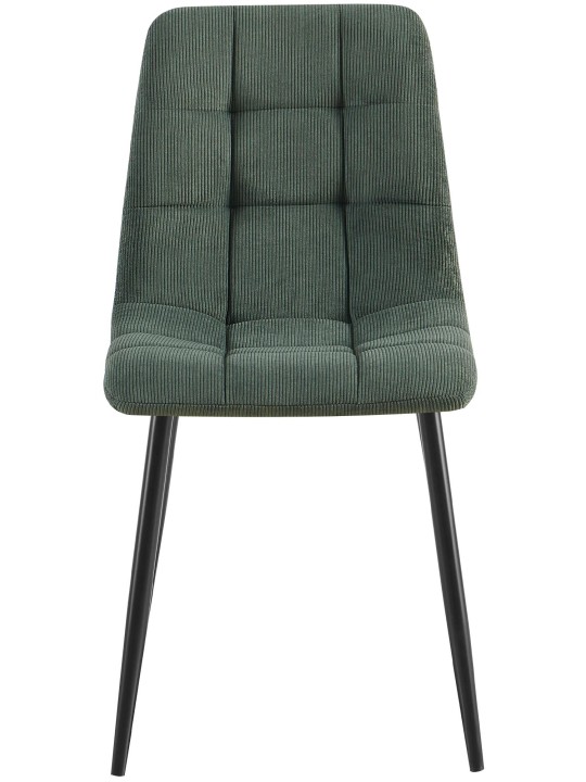 Conjunto de 2 cadeiras de jantar Antibes Cord, verde