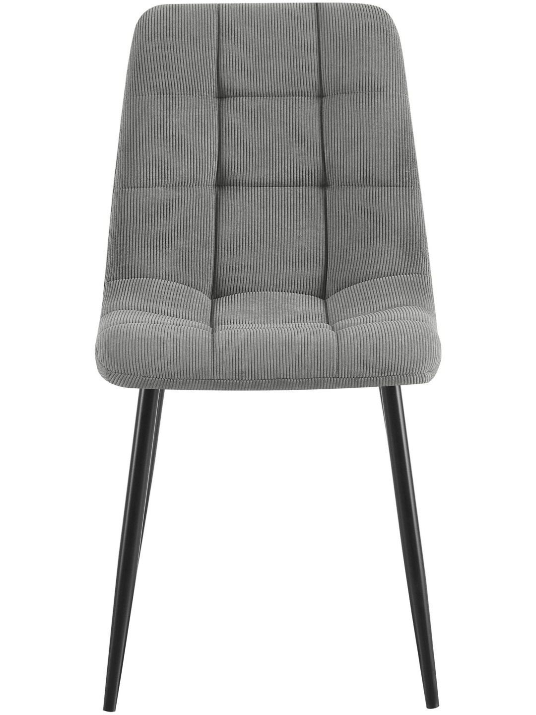 Conjunto de 2 cadeiras de jantar Antibes Cord, cinza