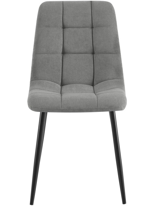 Conjunto de 2 cadeiras de jantar Antibes Cord, cinza