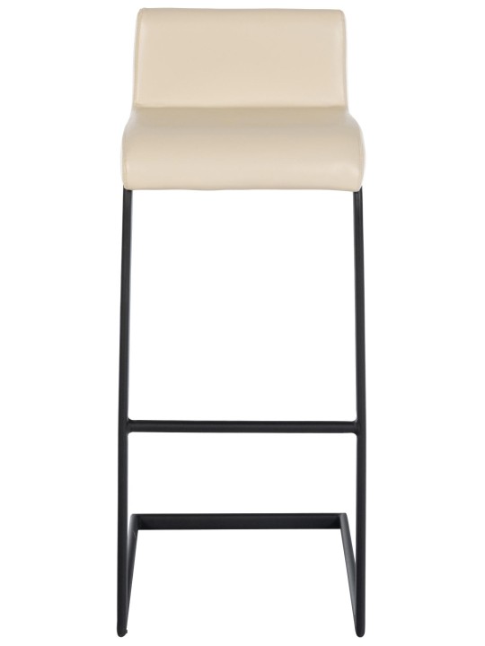 Conjunto de 2 bancos altos Newport B em pele sintética, creme