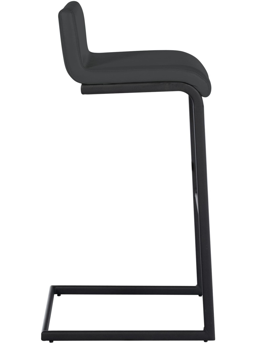 Conjunto de 2 bancos altos Newport B em pele sintética, cinza escuro