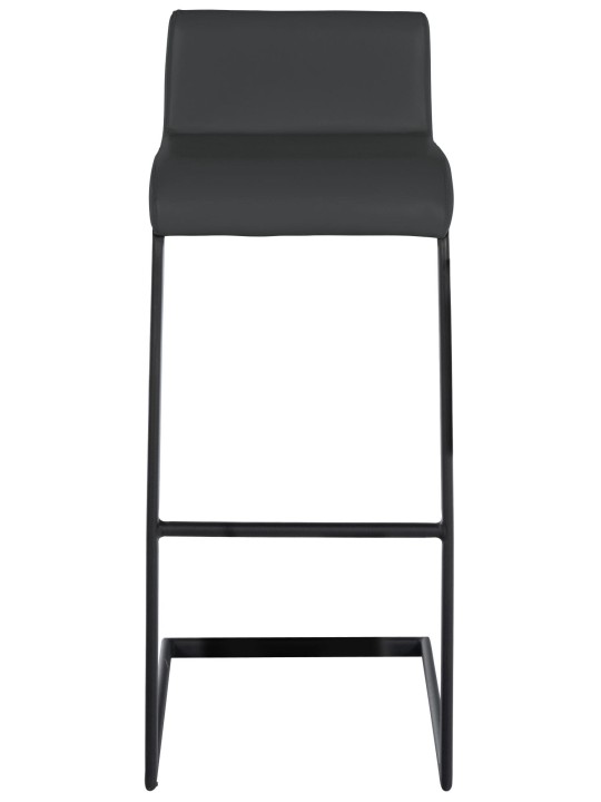 Conjunto de 2 bancos altos Newport B em pele sintética, cinza escuro