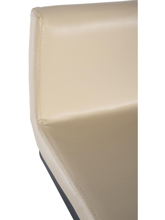 Conjunto de 2 bancos altos Newport B em pele sintética, creme