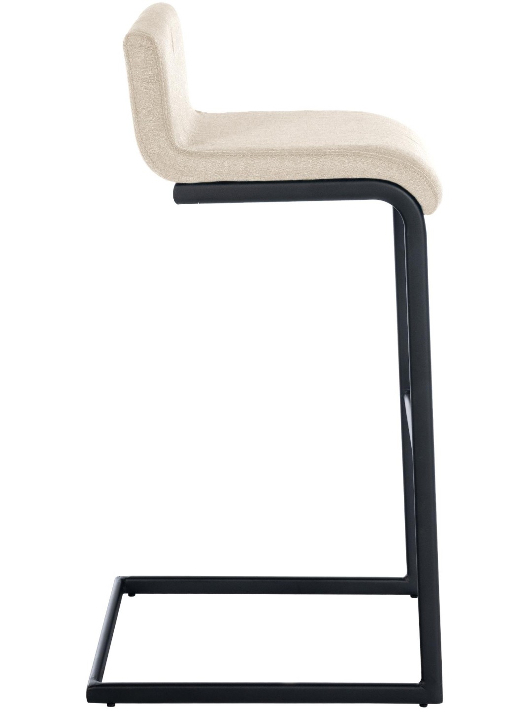 Conjunto de 2 bancos altos em tecido Newport B, creme