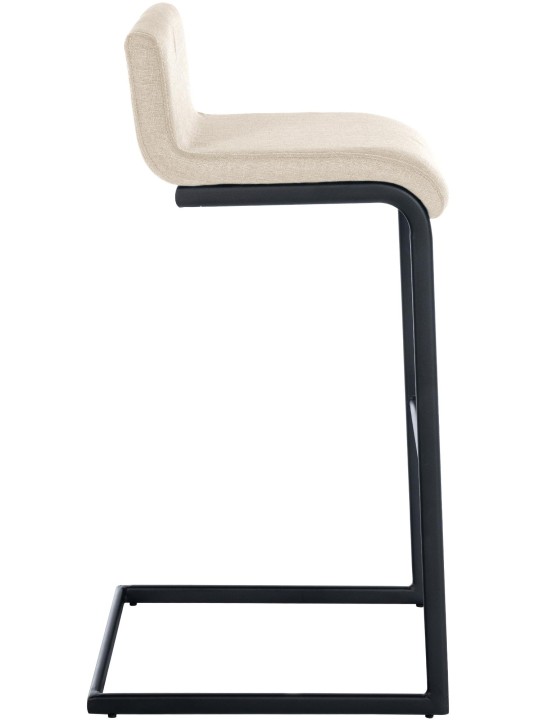 Conjunto de 2 bancos altos em tecido Newport B, creme