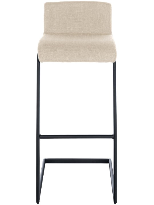 Conjunto de 2 bancos altos em tecido Newport B, creme