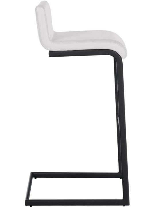 Conjunto de 2 bancos altos Newport B em pele sintética, branco