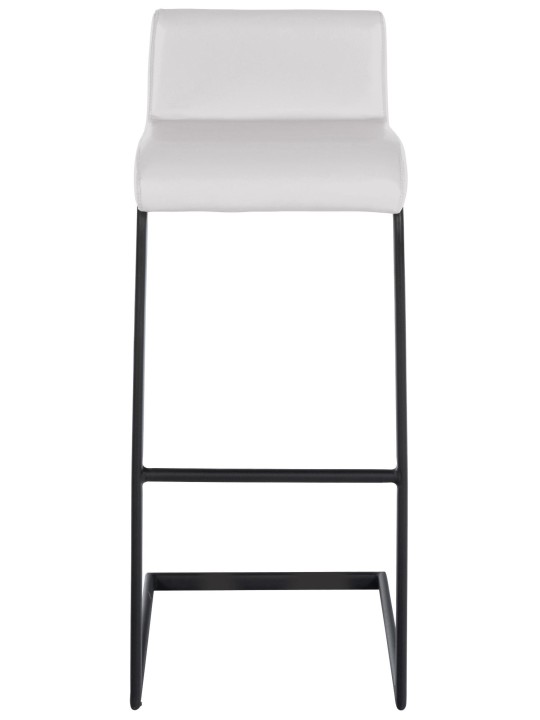 Conjunto de 2 bancos altos Newport B em pele sintética, branco