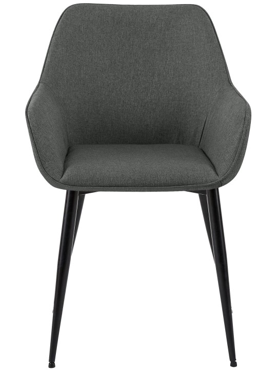 Cadeira de sala de jantar tecido Vessa, cinza escuro