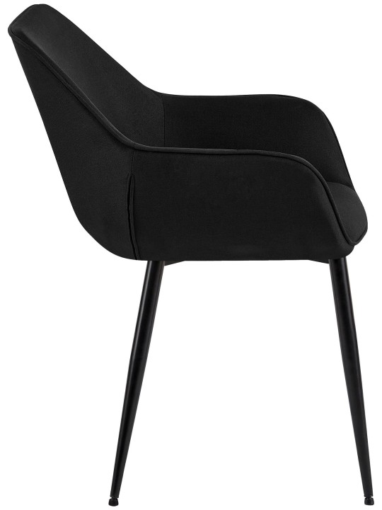 Conjunto de 2 cadeiras de jantar tecido Vessa, preto Conjunto de 2 cadeiras de jantar tecido Vessa, preto