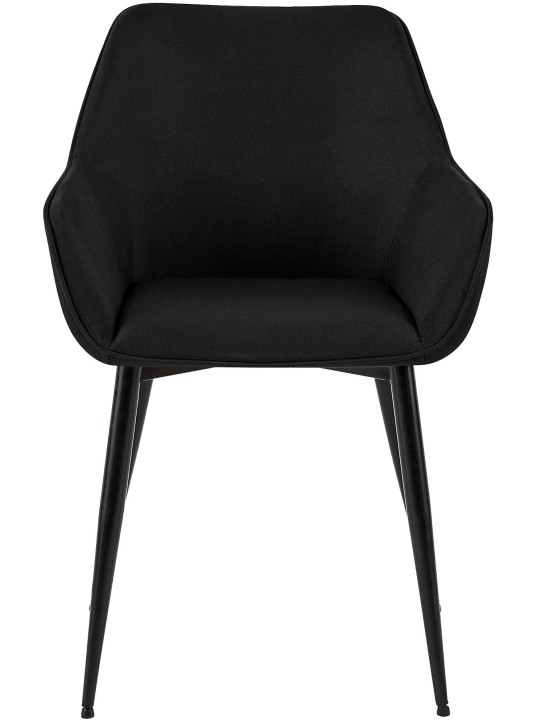 Conjunto de 2 cadeiras de jantar tecido Vessa, preto Conjunto de 2 cadeiras de jantar tecido Vessa, preto