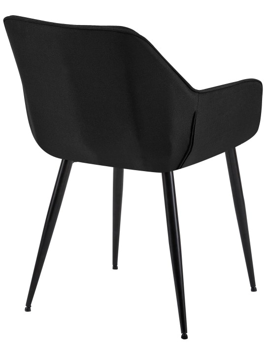 Conjunto de 2 cadeiras de jantar tecido Vessa, preto Conjunto de 2 cadeiras de jantar tecido Vessa, preto