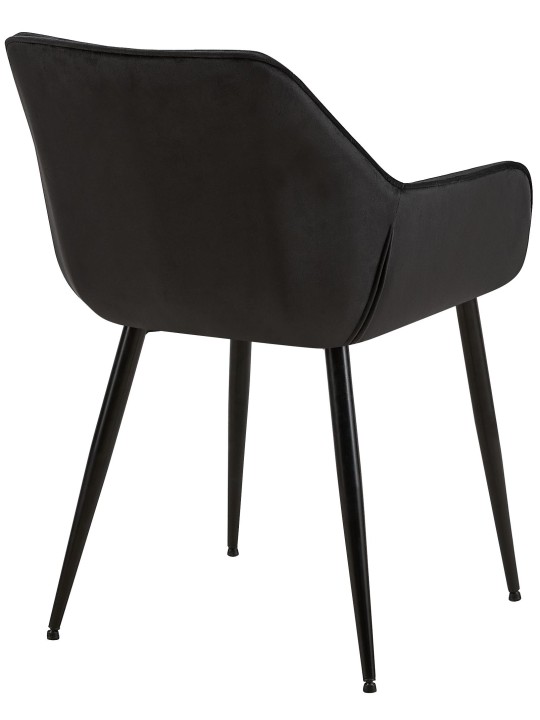 Cadeira da sala de jantar veludo Luena, preto Cadeira da sala de jantar veludo Luena, preto
