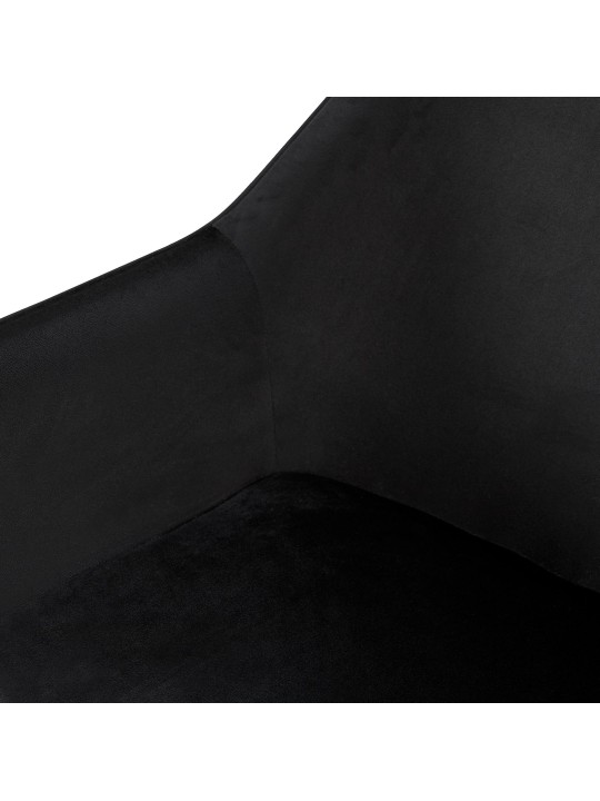 Cadeira da sala de jantar veludo Luena, preto Cadeira da sala de jantar veludo Luena, preto