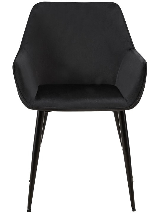 Cadeira da sala de jantar veludo Luena, preto Cadeira da sala de jantar veludo Luena, preto