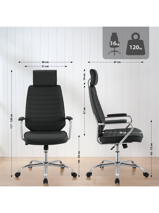 Cadeira de escritório Rako, preto