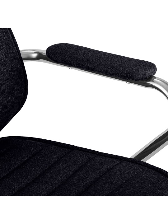 Cadeira de escritório Rako tecido, preto