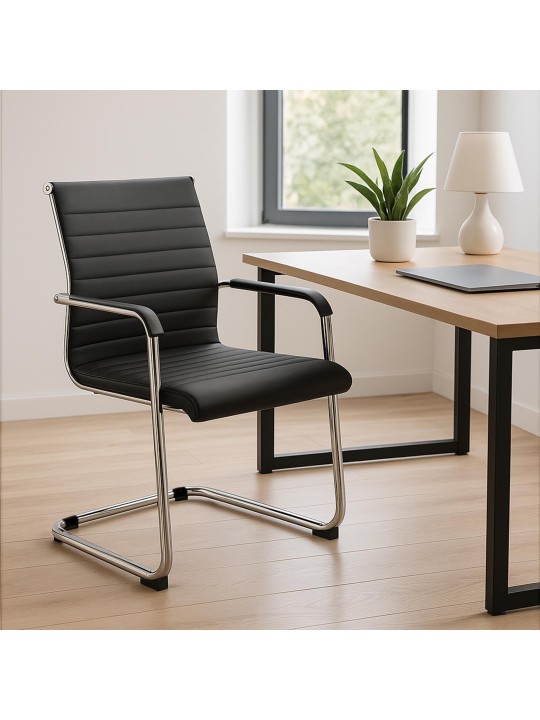 Cadeira para visitantes Hakon, preto