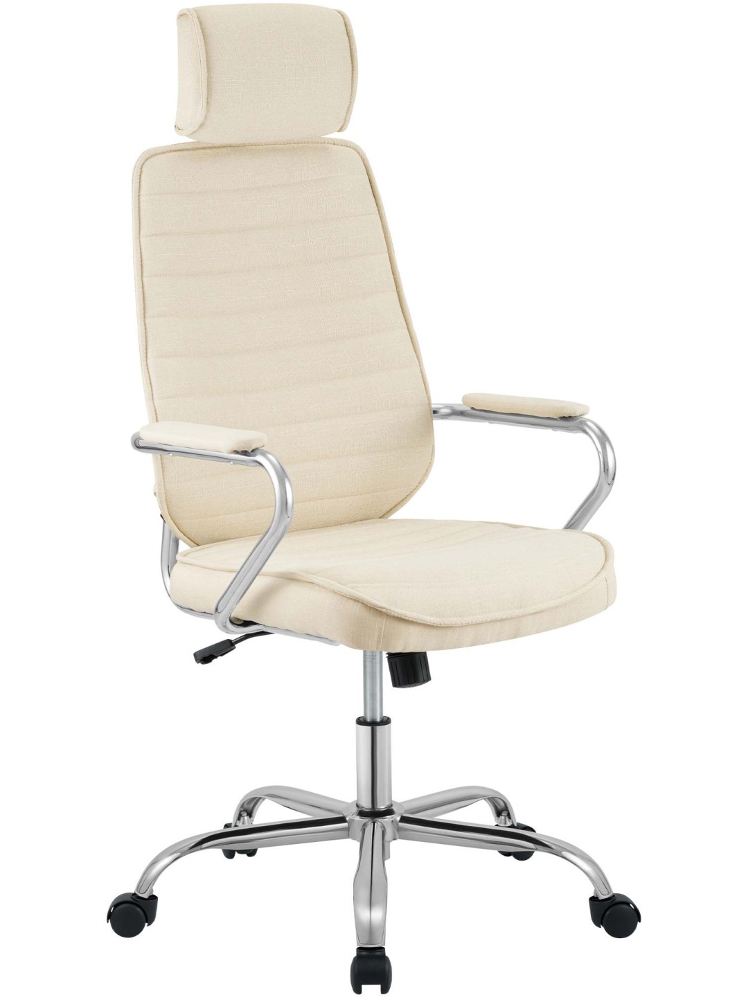Cadeira de escritório Rako tecido, creme