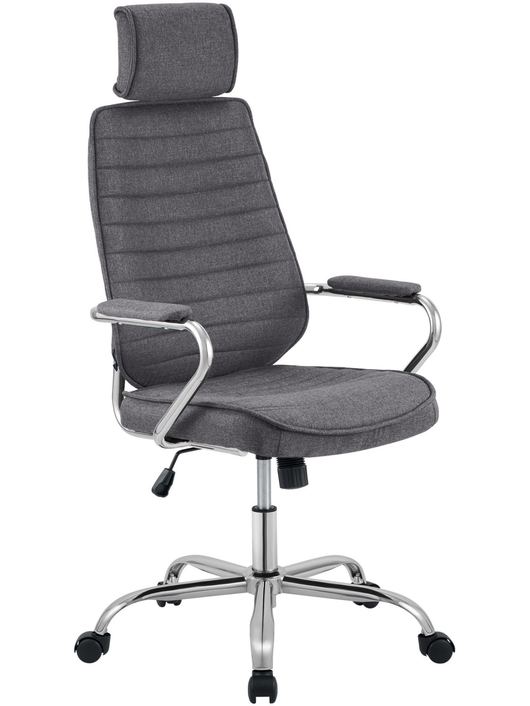 Cadeira de escritório Rako tecido, cinza escuro