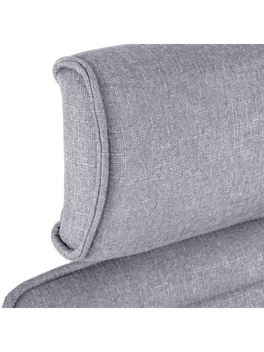 Cadeira de escritório Rako tecido, cinza claro