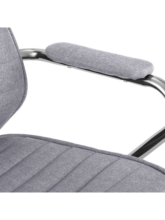 Cadeira de escritório Rako tecido, cinza claro