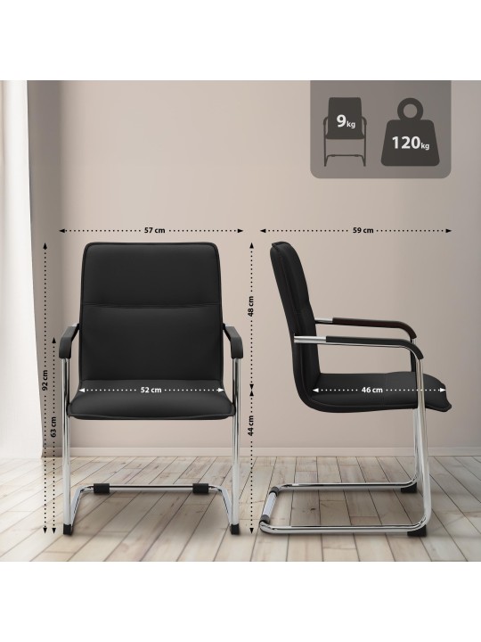 Cadeira para visitantes de Seattle, preto