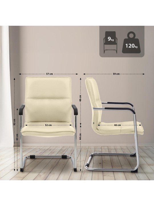 Cadeira para visitantes de Seattle, creme