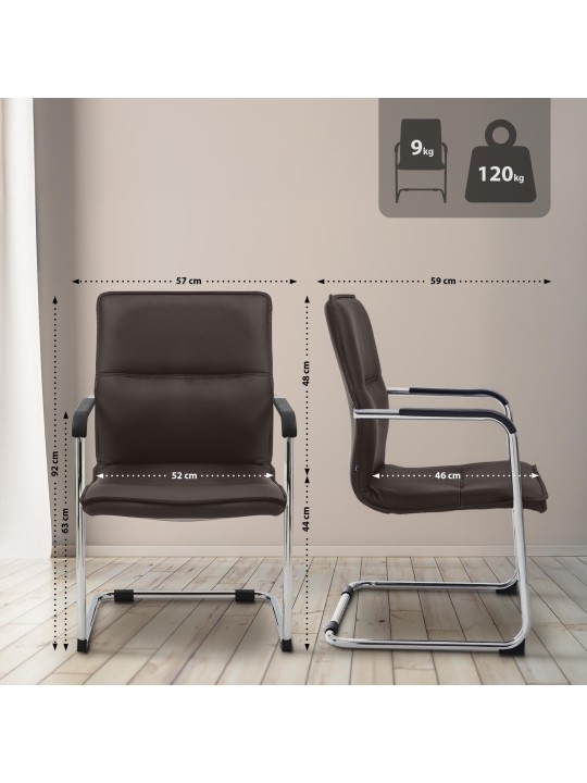 Cadeira para visitantes de Seattle, castanho