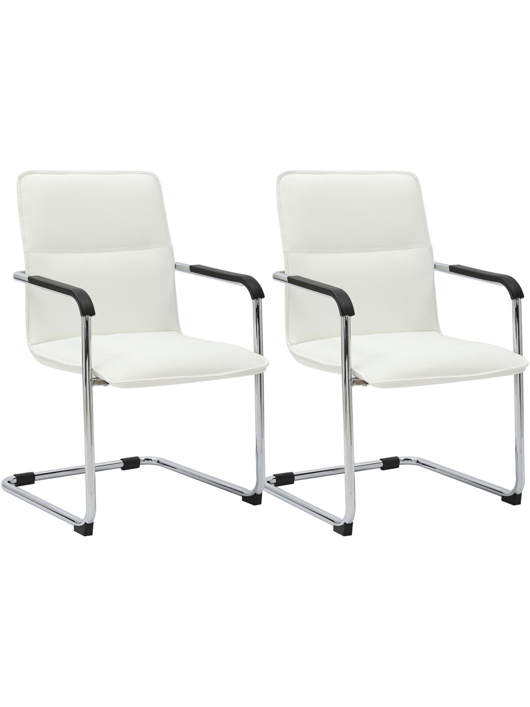 Conjunto de 2 cadeiras para visitantes Seattle, branco