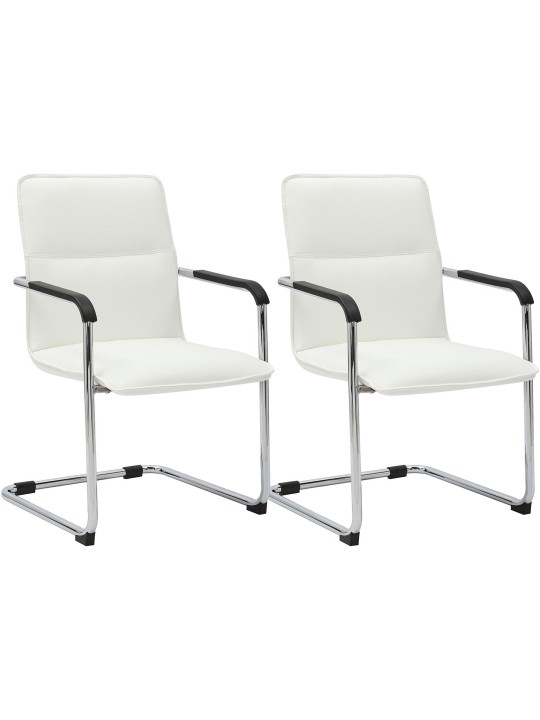 Conjunto de 2 cadeiras para visitantes Seattle, branco