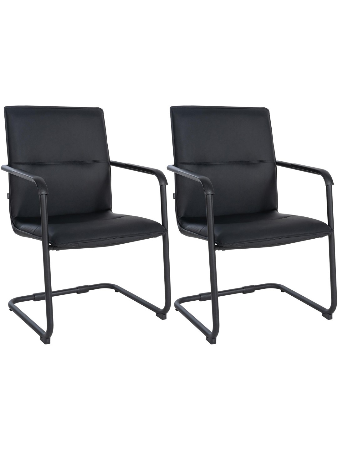 Conjunto de 2 cadeiras para visitantes Seattle, preto/preto