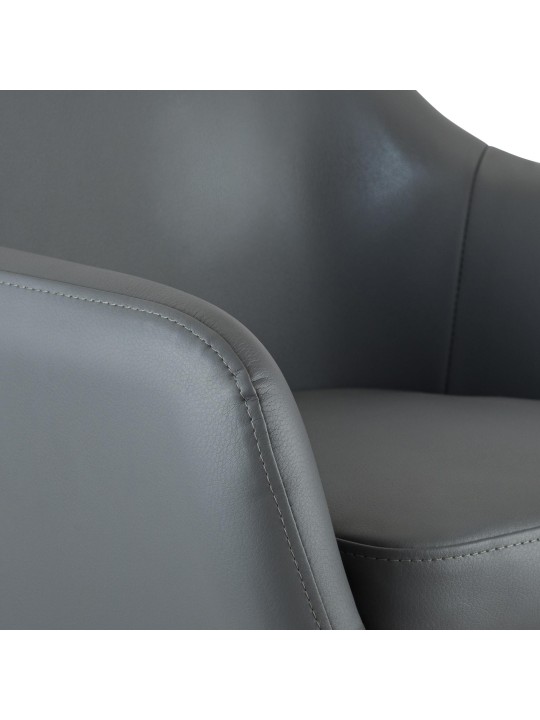 Banqueta alta Grant couro sintético, cinza