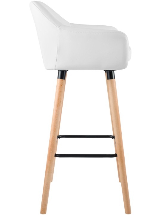 Banqueta alta Grant couro sintético, branco