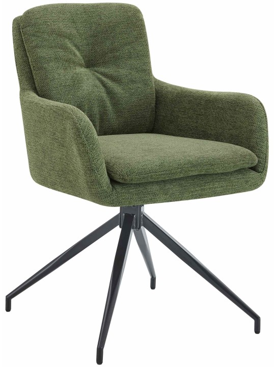 Cadeira de jantar tecido Pickett, verde