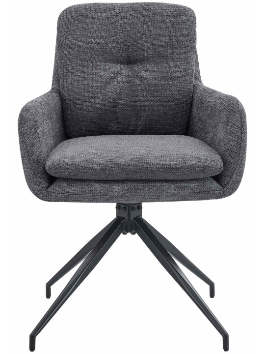 Cadeira de jantar tecido Pickett, cinza escuro