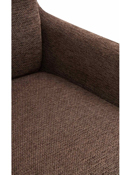 Conjunto de 2 cadeiras de jantar tecido Pickett, castanho