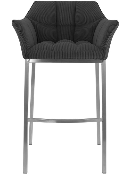 Banqueta alta Damaso E Cord com estrutura de 4 pés, cinza escuro Banqueta alta Damaso E Cord com estrutura de 4 pés, cinza escuro