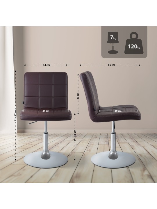 Cadeira Ricky couro sintético, castanho Cadeira Ricky couro sintético, castanho