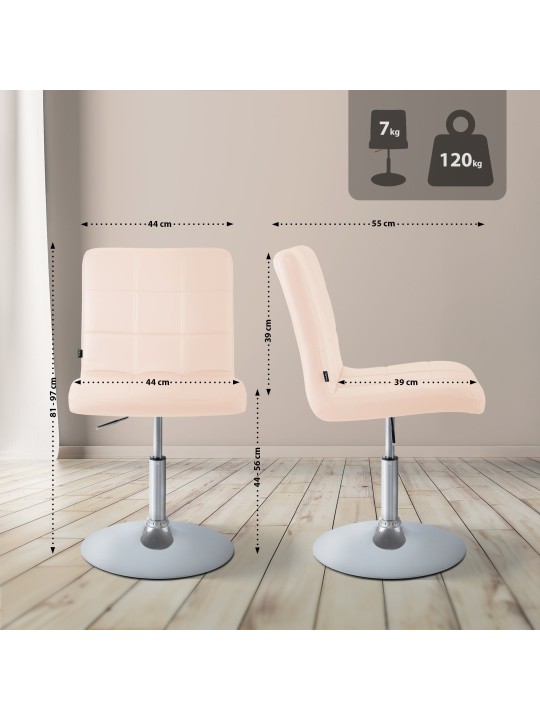 Cadeira Ricky couro sintético, creme Cadeira Ricky couro sintético, creme