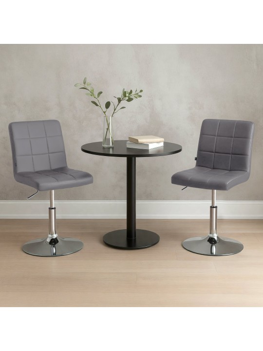 Cadeira Ricky couro sintético, cinza Cadeira Ricky couro sintético, cinza