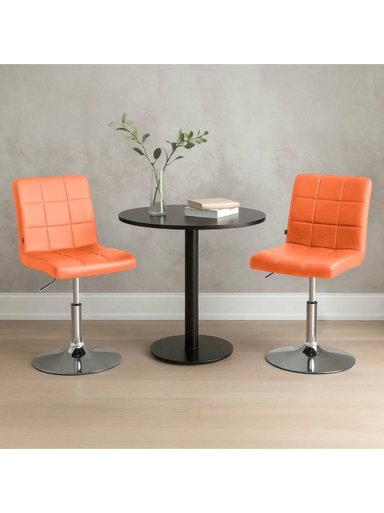 Cadeira Ricky couro sintético, laranja