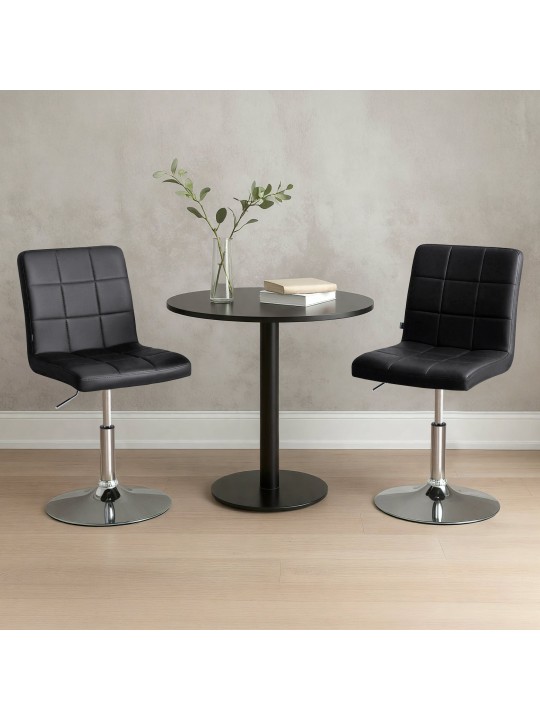 Cadeira Ricky couro sintético, preto