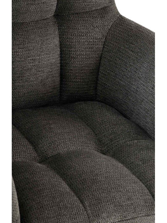 Cadeira da sala de jantar tecido Jonah, cinza escuro