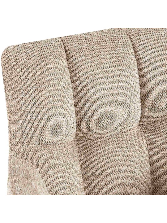 Cadeira da sala de jantar tecido Jonah, castanho claro