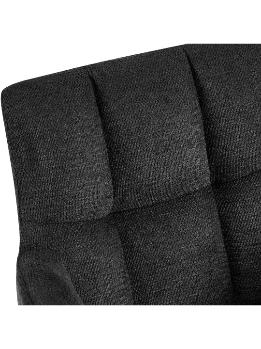 Cadeira da sala de jantar tecido Jonah, preto