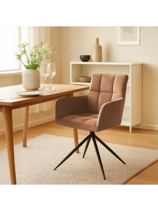 Cadeira da sala de jantar tecido Jonah, laranja