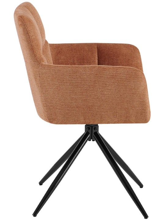 Cadeira da sala de jantar tecido Jonah, laranja